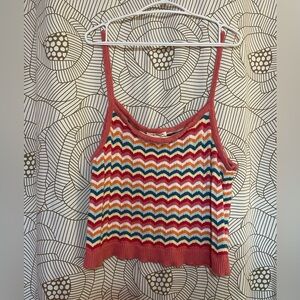 Joe Fresh rainbow knit tank SzXL EUC